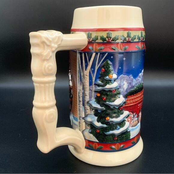 Vintage 2003 Budweiser Holiday Stein Mug - Picture 5 of 11
